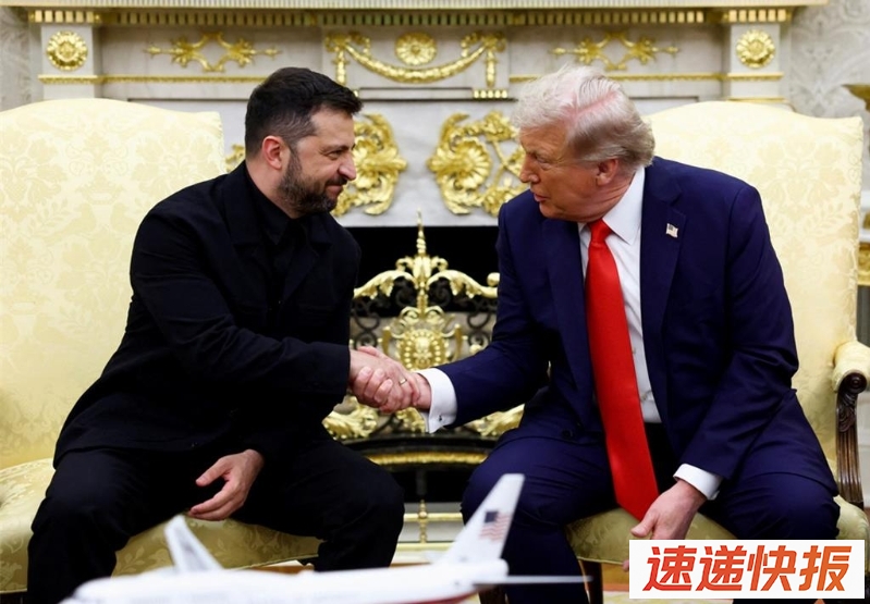乌克兰总统泽连斯基与特朗普、欧洲元首在会谈中，谈及乌克兰安全保障议题。